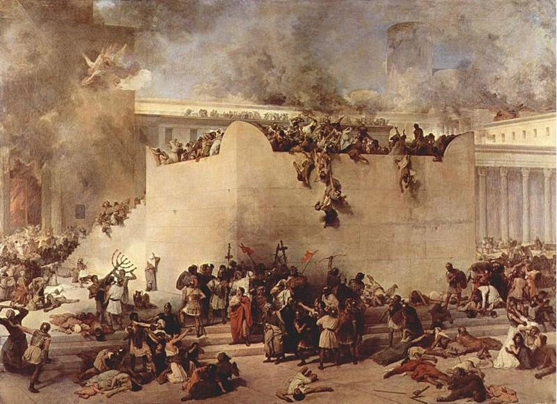 Francesco Hayez The destruction of the Temple of Jerusalem. Sweden oil painting art